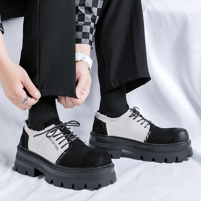 Streetwear Brand Japan - รองเท้าหนังทรงหัวเหลี่ยม แบรนด์สตรีทแวร์ญี่ปุ่น-เกาหลี แฟชั่นหรูหรา ลำลอง สำหรับผู้ชาย เหมาะสำหรับธุรกิจ