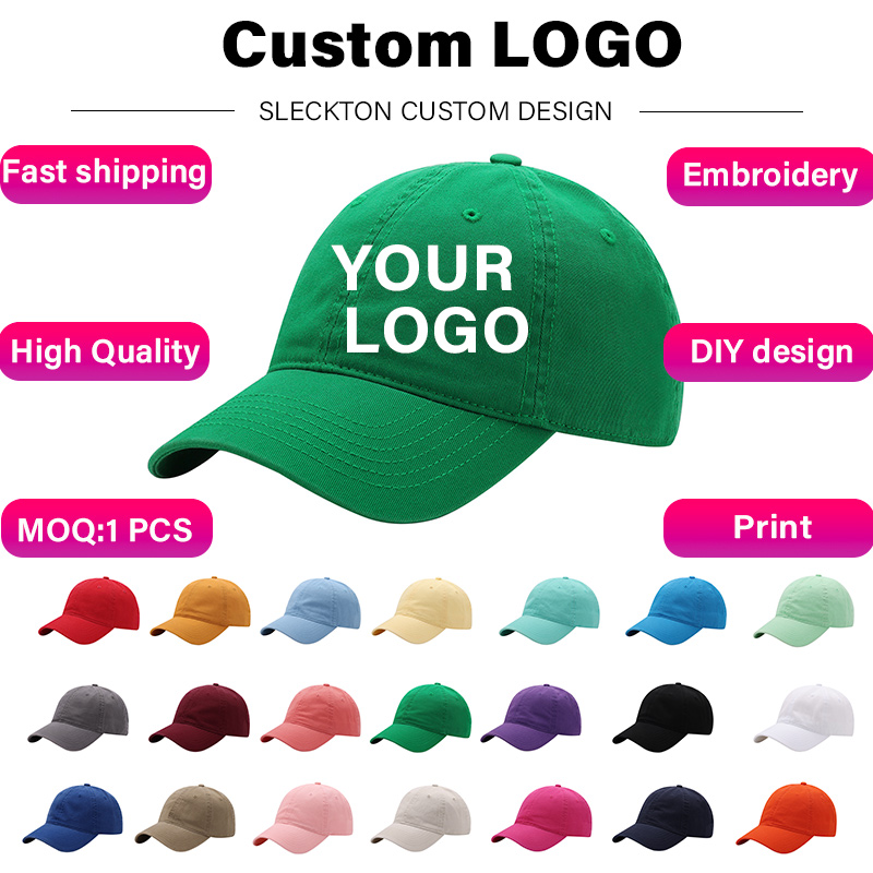 Stussy Bucket Hat - SLECKTON Custom เบสบอลหมวกแฟชั่นเย็บปักถักร้อยหมวกสําหรับสตรีและผู้ชายผ้าฝ้ายออกแบบโลโก้ขายส่งหมวก Unisex