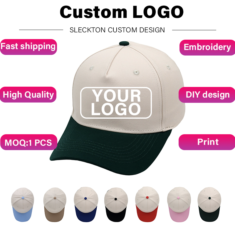 Stussy Bucket Hat - SLECKTON โลโก้ที่กําหนดเองเบสบอลหมวกสําหรับบุรุษและสตรีโลโก้เย็บปักถักร้อยพิมพ์แฟชั่น Splicing หมวกผ้าฝ้ายผู้ใหญ่ Sun หมวกขายส่ง