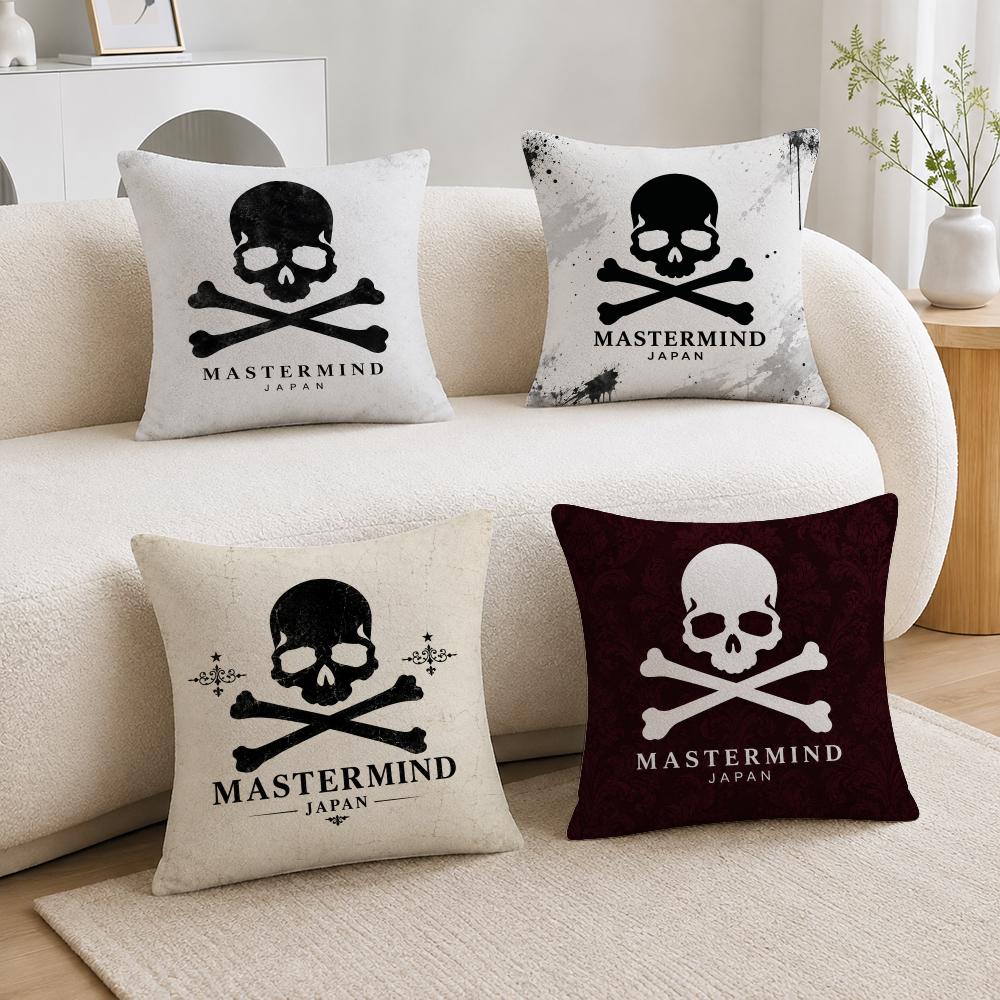 Streetwear Brand Home Decor - ปลอกหมอนอิงแบรนด์สตรีทแวร์ Mastermind Japan ปลอกหมอนอิงนุ่มสบาย ปลอกหมอนอิงขนฟูสำหรับตกแต่งโซฟา ห้องนอน