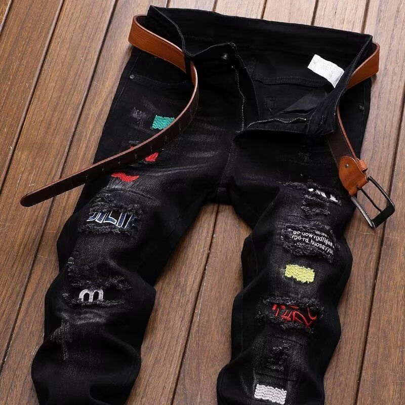กางเกงยีนส์ขาดสไตล์สตรีทแฟชั่น - Streetwear Brand Denim บทวิจารณ์และราคา