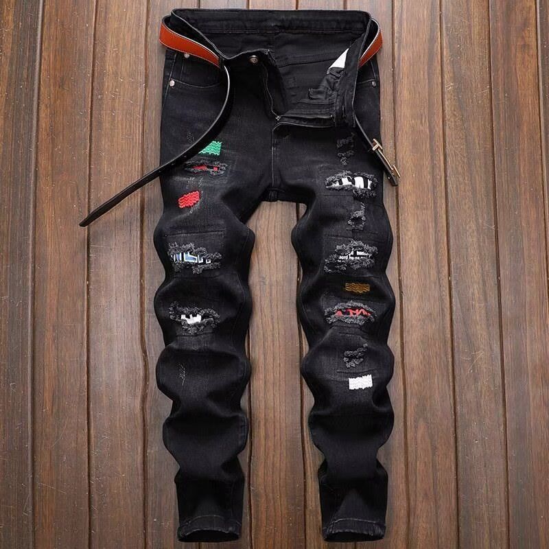 กางเกงยีนส์ขาดสไตล์สตรีทแฟชั่น - Streetwear Brand Denim บทวิจารณ์และราคา