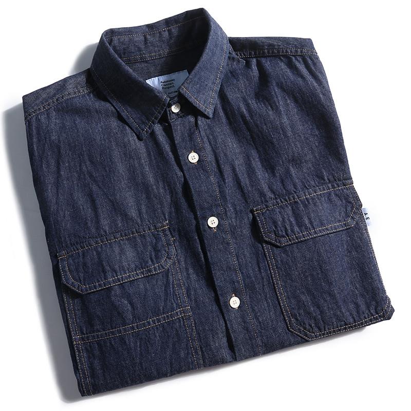 สไตล์ญี่ปุ่นย้อนยุคเสื้อเชิ้ตย - Streetwear Brand Denim บทวิจารณ์และราคา