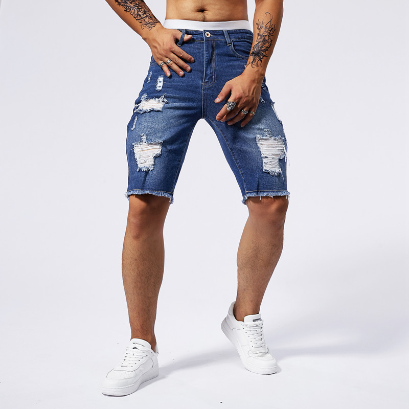 2025 ฤดูร้อนใหม่ผู้ชาย Ripped  - Streetwear Brand Denim บทวิจารณ์และราคา