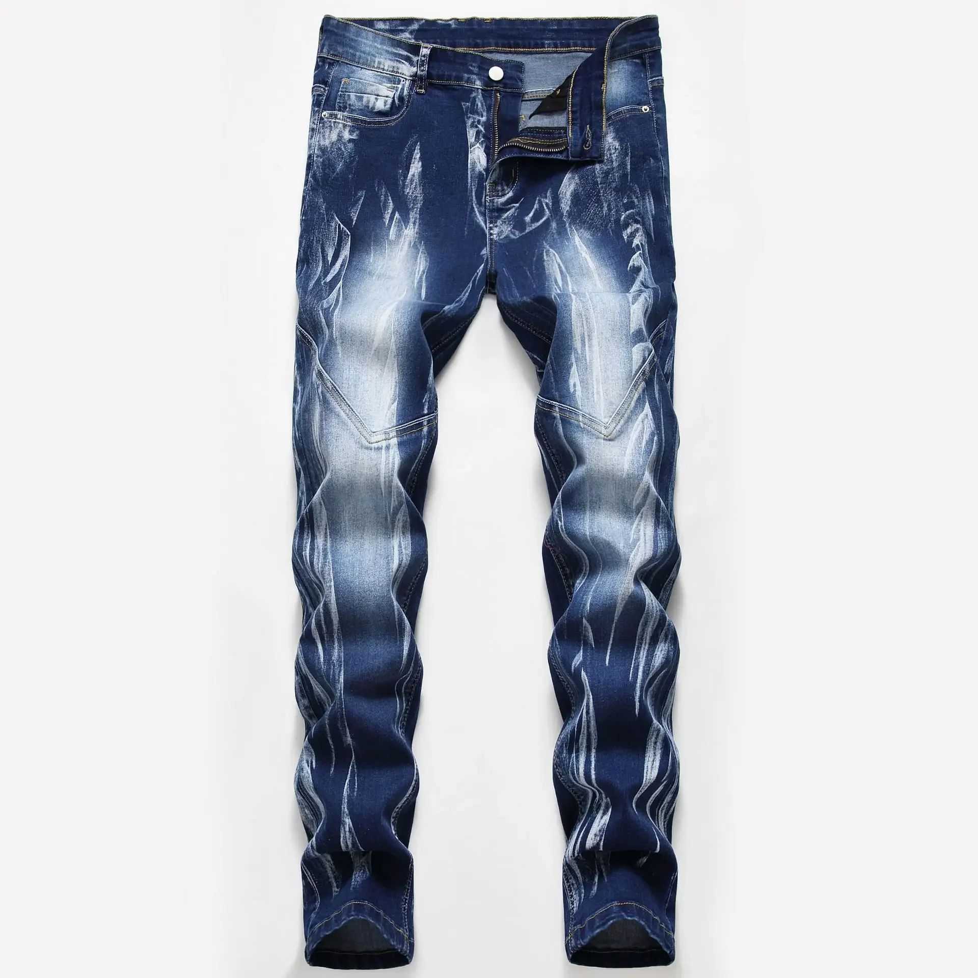 แฟชั่นพิมพ์ผู้ชายความยืดหยุ่น  - Streetwear Brand Denim บทวิจารณ์และราคา