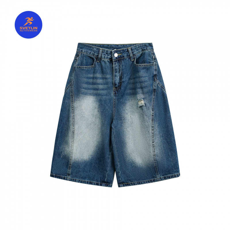 กางเกงยีนส์ขาสั้น MAQVOB คุณภา - Streetwear Brand Denim บทวิจารณ์และราคา