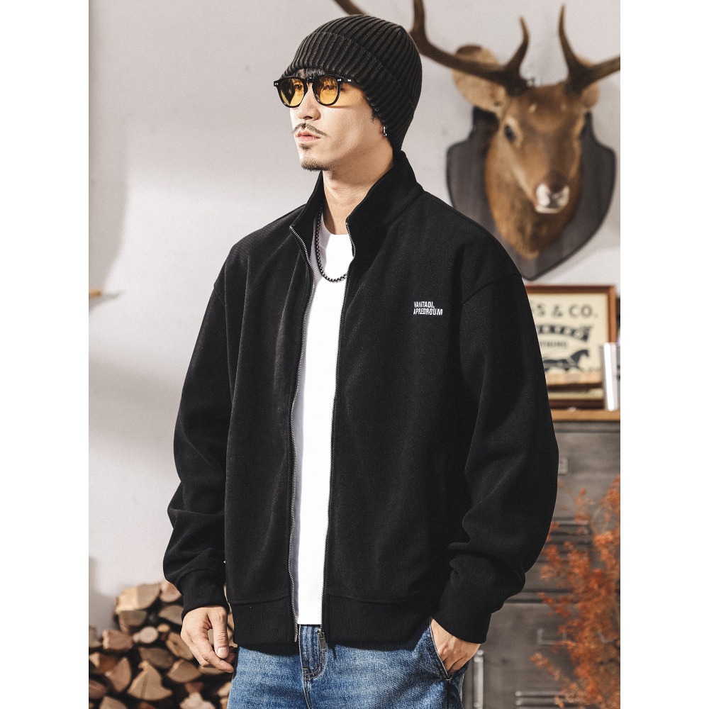 เสื้อแจ็คเก็ตถักคอสูงแบบหลวมๆ  - Streetwear Brand From China บทวิจารณ์และราคา